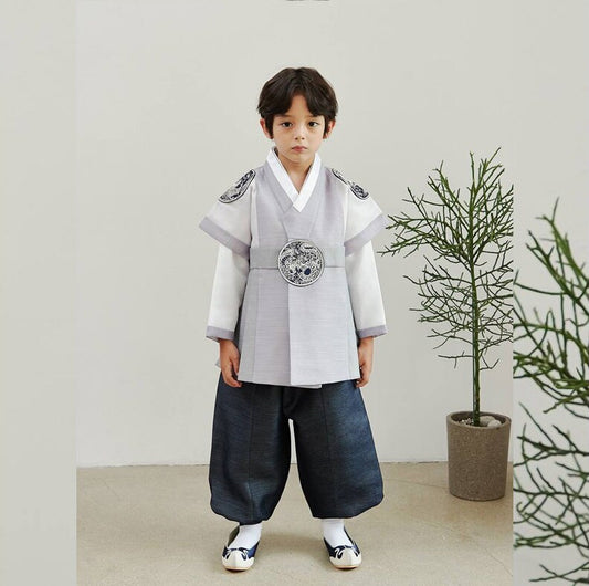 Cooper Korean Traditional Formal King Dol Hanbok for Boys