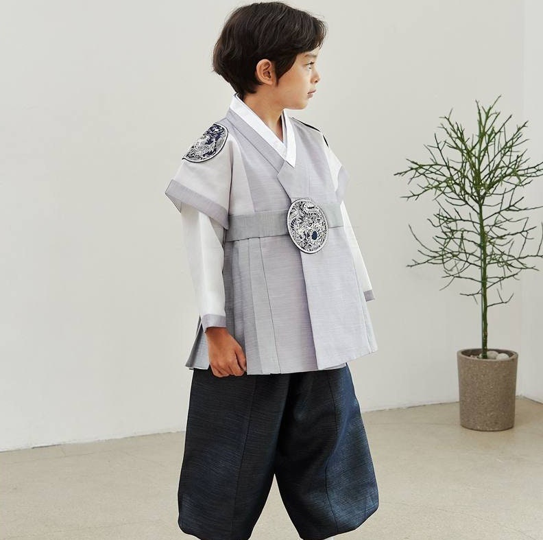 Cooper Korean Traditional Formal King Dol Hanbok for Boys