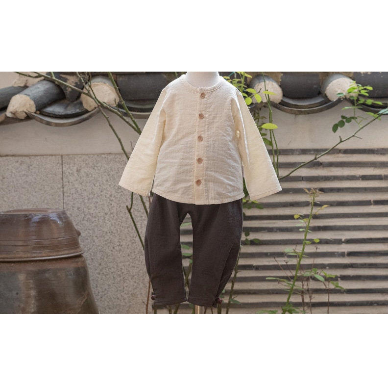 Charles Traditional Korean Everyday Wear Daily Cotton Hanbok for Baby Boys