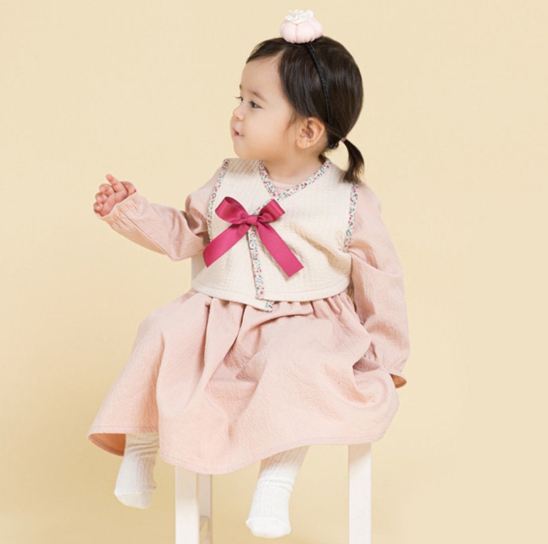 Ada Traditional Korean Everyday Wear Daily Cotton Dress Hanbok for Girls