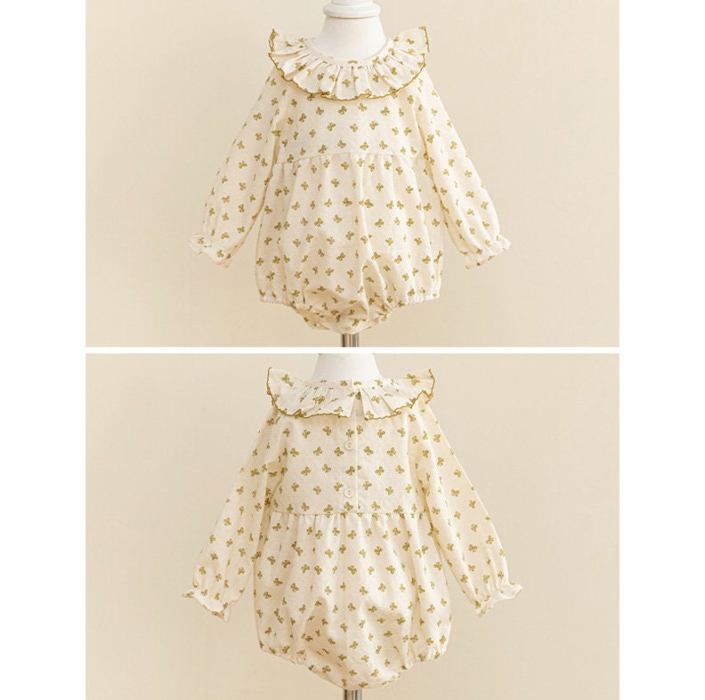 Olivia Organic Cotton Ruffle Baby Bodysuit