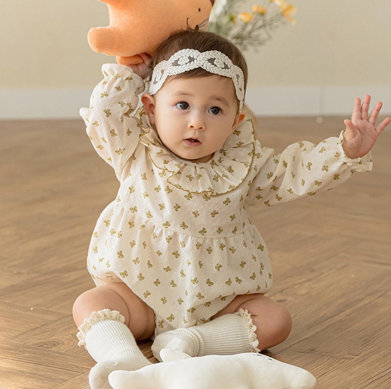 Olivia Organic Cotton Ruffle Baby Bodysuit