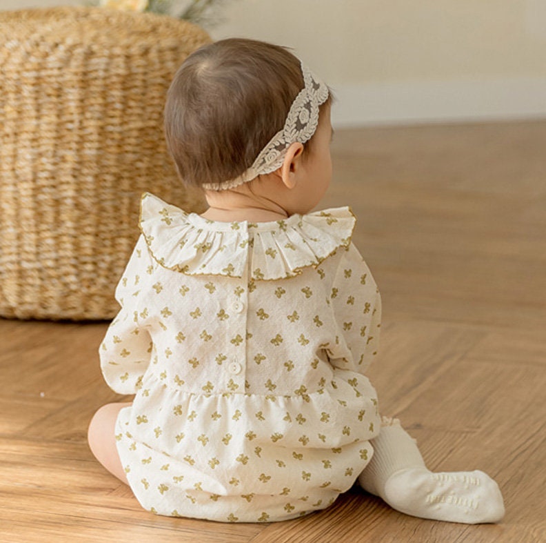 Olivia Organic Cotton Ruffle Baby Bodysuit