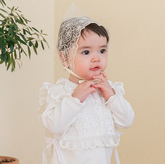 Naomi Lace Hat Bonnet for Baby Girl