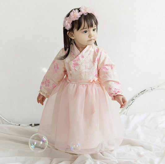 Jane Traditional Korean Everyday Wear Daily Cotton Hanbok for Baby Girls