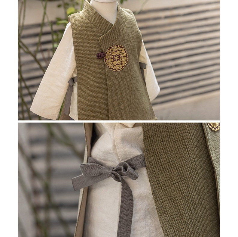 Charles Traditional Korean Everyday Wear Daily Cotton Hanbok for Baby Boys