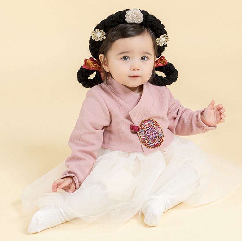 Leilani Traditional Korean Everyday Wear Daily Cotton Dress Hanbok for Girls