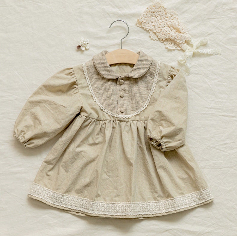 Ava Vintage Lace Organic Cotton Dress