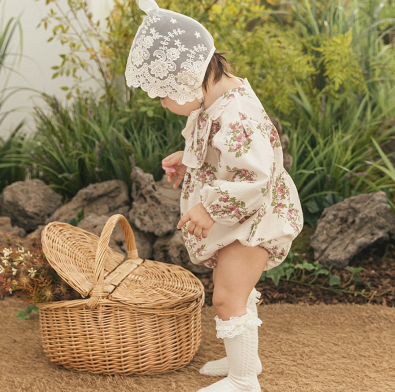 Rosie Organic Cotton Ruffle Floral Bodysuit